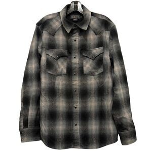 NWOT Pendleton Snap-Front Western Canyon Shirt in Grey Black Pearl Snaps